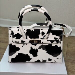 Cow print purse - Vegan Leather-